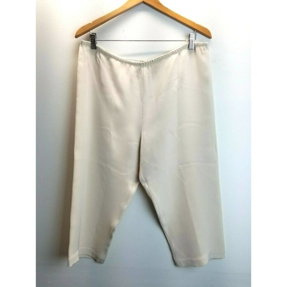 Peter Cohen Pants - Peter Cohen DESIGNER Pants S Cream 100% Silk
